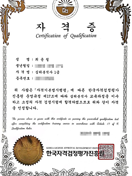 심리분석사 1급 기존 공개 자료